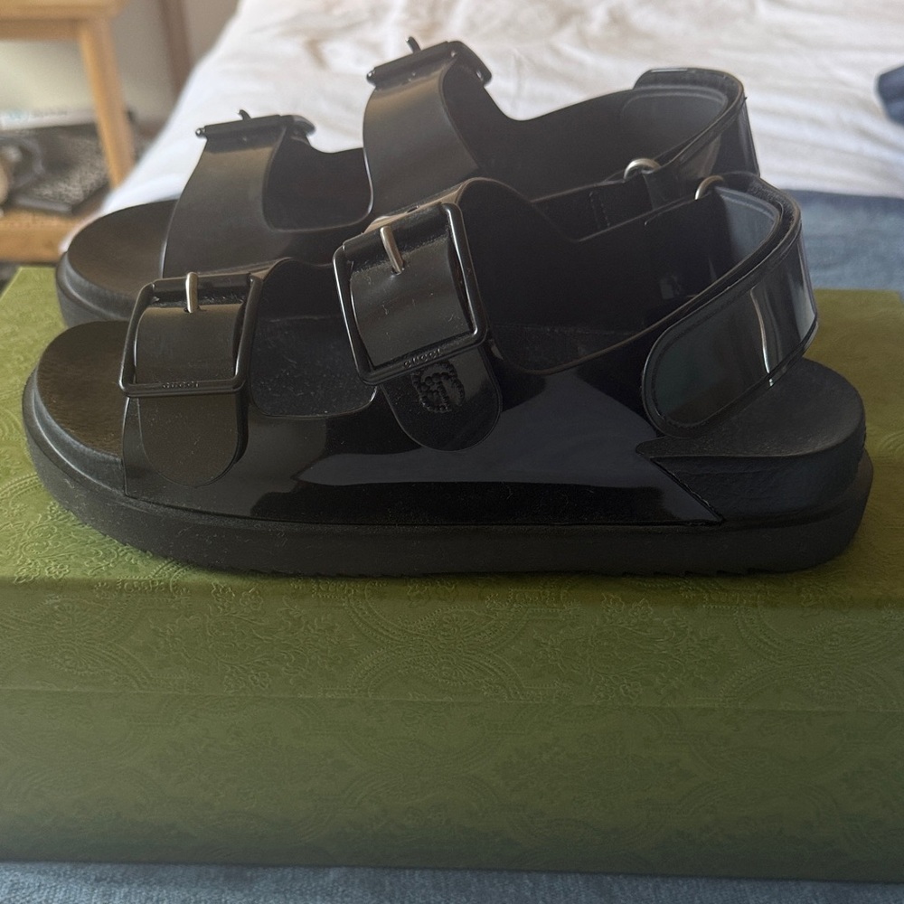 Gucci Black Strappy Sandals